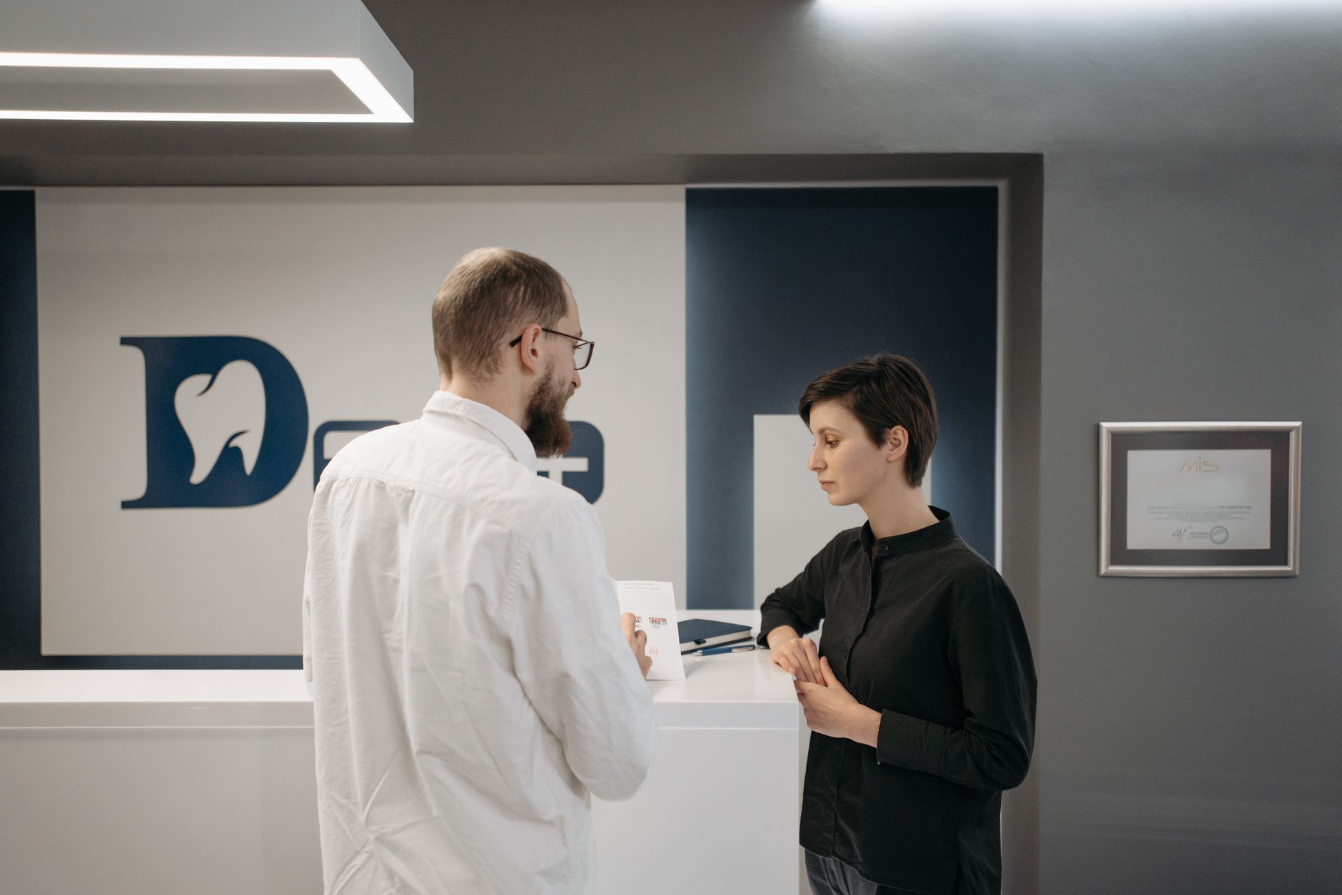 Modtagelsen på kliniken set fra entreen