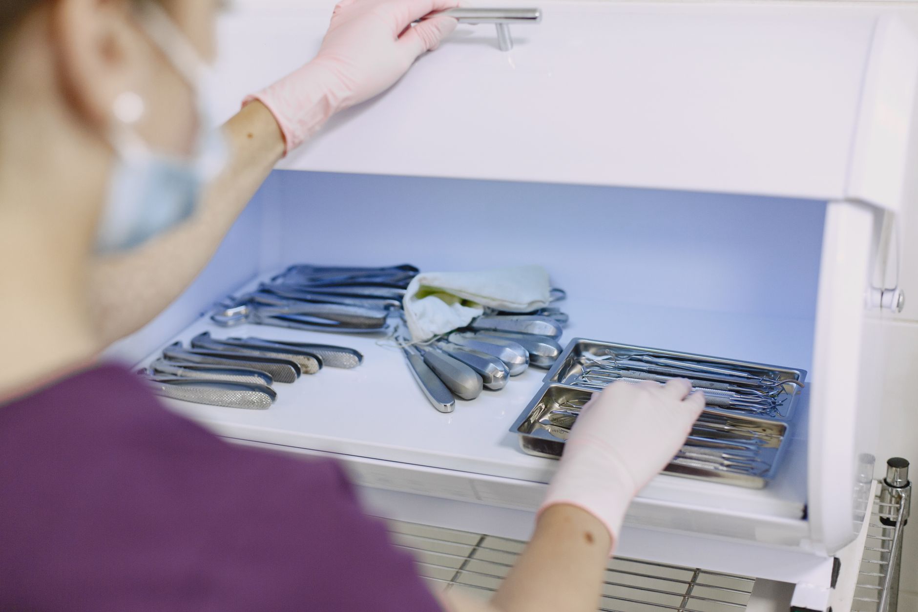 Steriliseret instrumentlag klar til brug